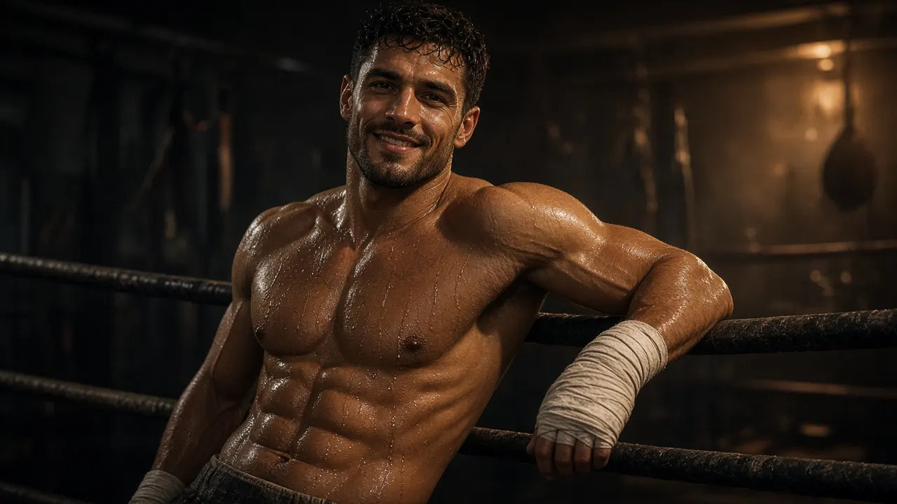 Boxer training at a Las Vegas gym